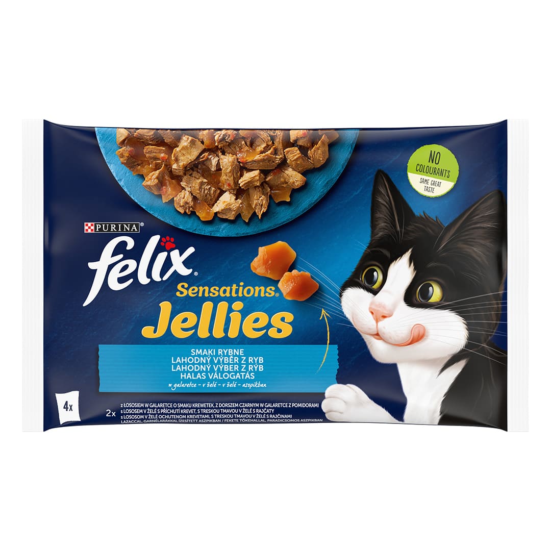 FELIX Sensations Jellies Multipack losos treska v och želé 4x85g