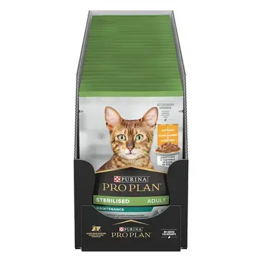 PRO PLAN CAT STERILISED mokré krmivo pre mačky s kuraťom 26x85 g