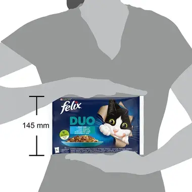 FELIX Fantastic DUO Multipack Lahodný výber z rýb v želé 4x85g